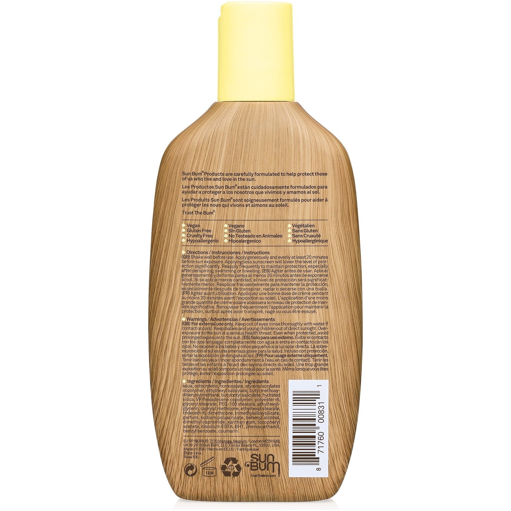 2026 Sun Bum Original SPF 50 Sunscreen Lotion 237ml SB32240